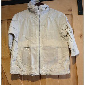 MEXX Size EU 110  US Size 5-6 XX Jacket Weatherproof Zip Hooded Clear Pockets